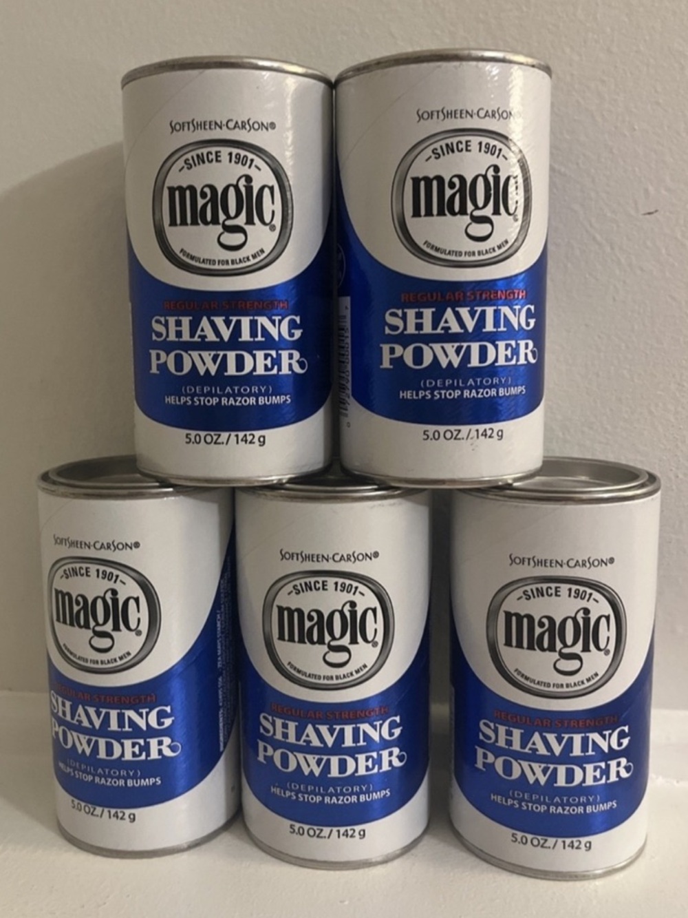 5X Softsheen-Carson Magic Shave Regular Strength Shaving Powder, 5 oz